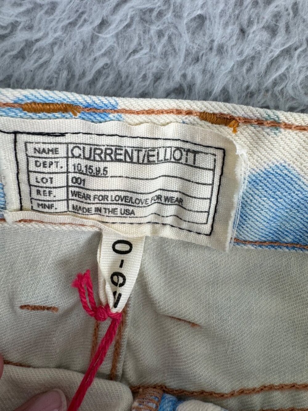 Current/Elliott Boyfriend Shorts Blue Rose Floral Denim Womens 29 Hippie Retro - Picture 7 of 13